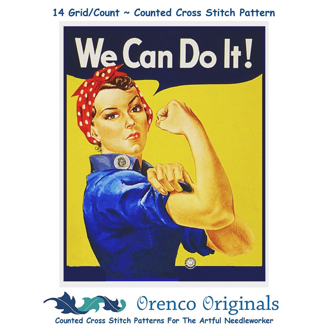 We Can Do IT! American USA Recruiting Counted Cross Stitch Chart Pattern
